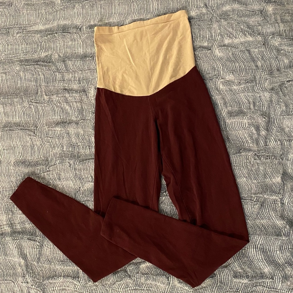 Burgundy Maternity Leggings